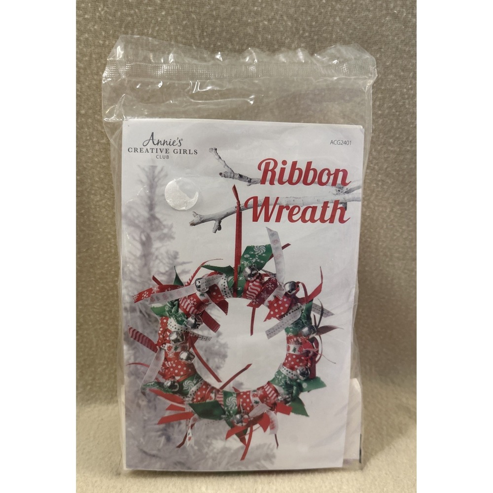 Annie's Creative Girls Club Ribbon Wreath ACG2401 Craft DIY Kit NEW Sealed